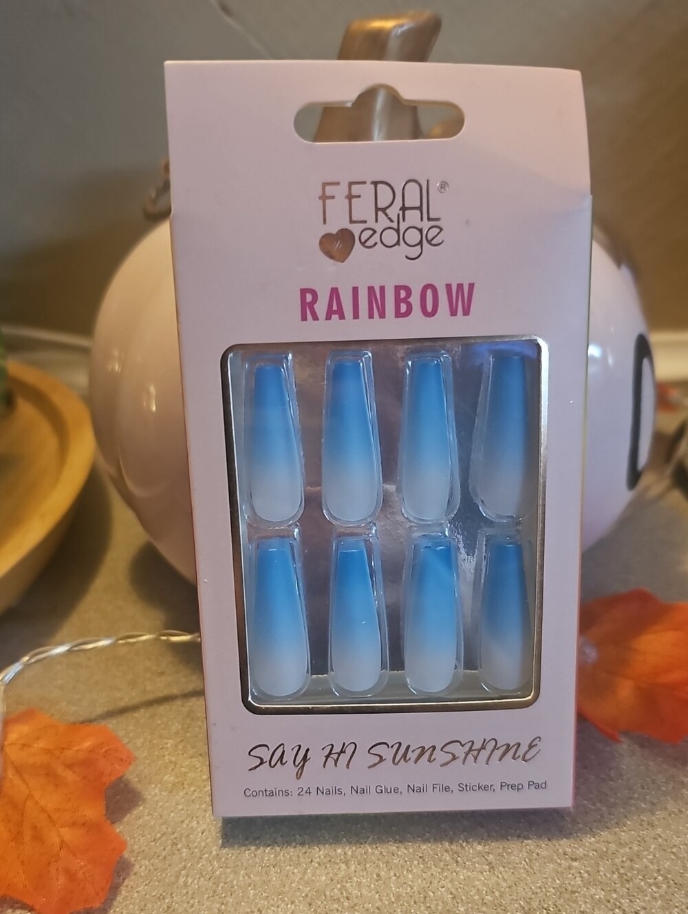 Blue Ombre Press-On Nails - Rainbow Collection